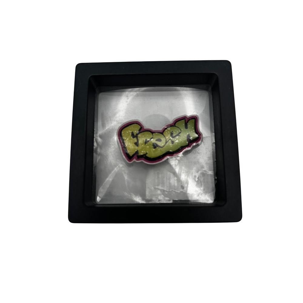 Fresh Logo Pin Green Pink Graffiti Enamel Lapel Pin